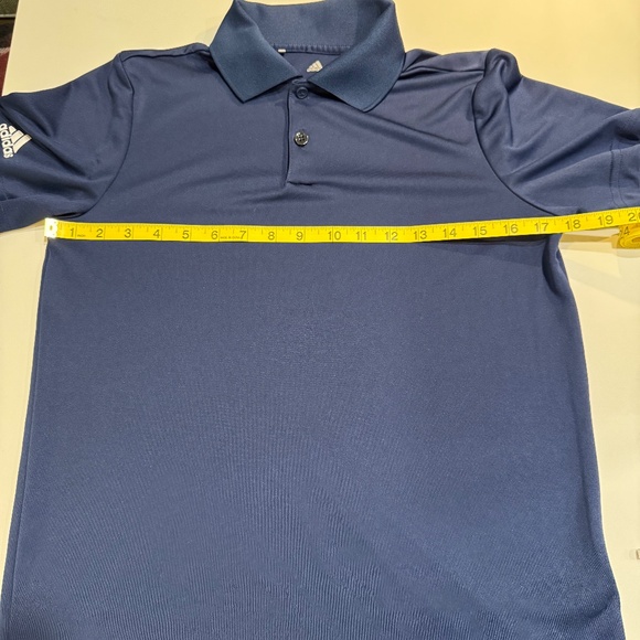 Adidas Youth/Teen GOLF Polo Shirt Regular Fit Short Sleeve - Dark Blue Size L - Picture 10 of 11